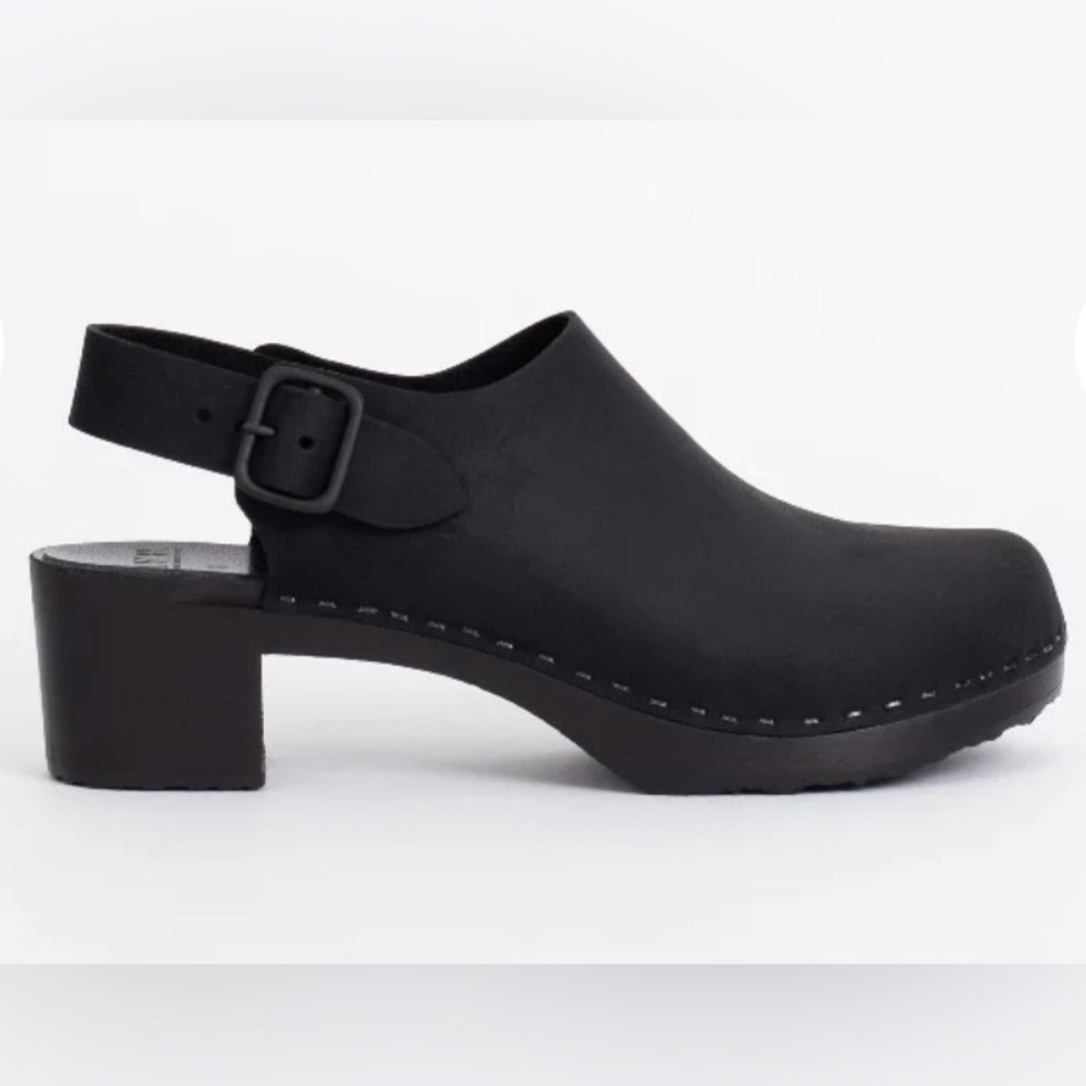 Black Women's Slingback Clog - Comfort Heel